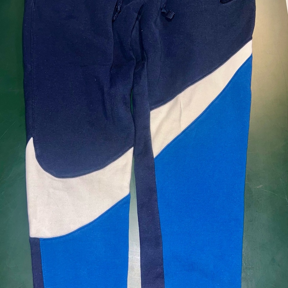 Nike Blue and White Sweatpants
